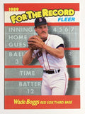 1989 Fleer For The Record #1 Wade Boggs
