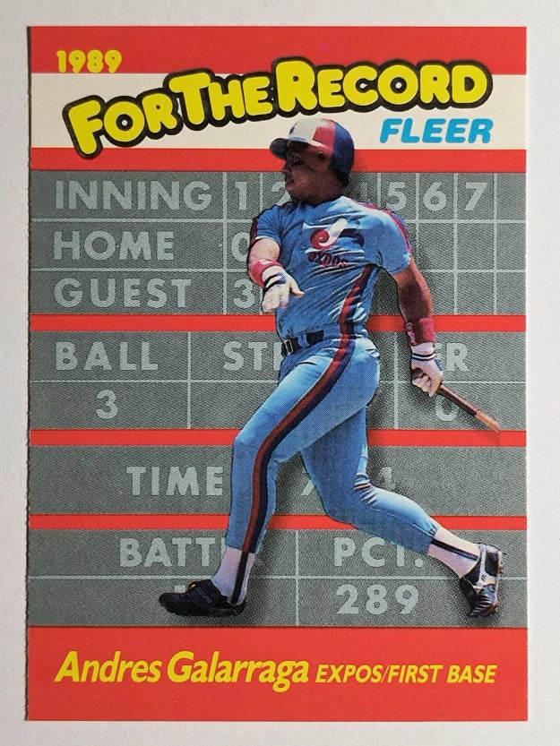 1989 Fleer For The Record #3 Andres Galarraga