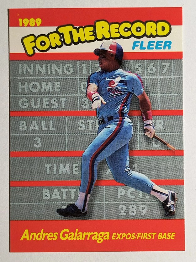 1989 Fleer For The Record #3 Andres Galarraga