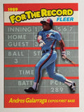 1989 Fleer For The Record #3 Andres Galarraga