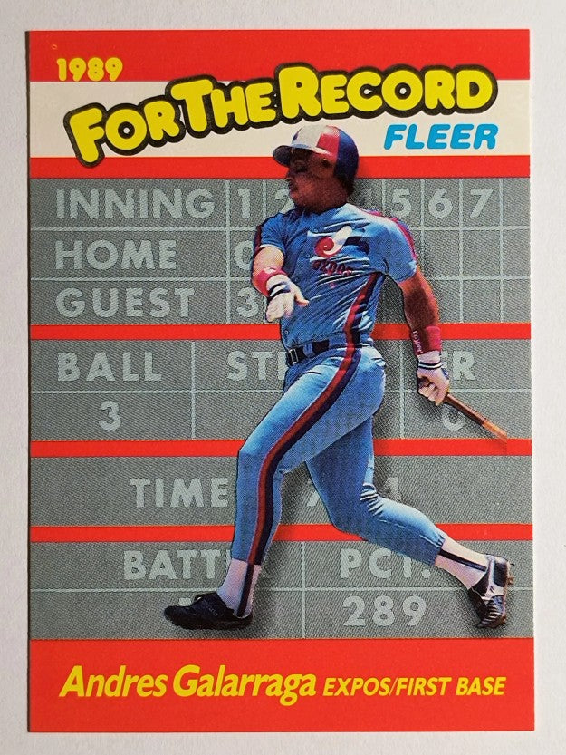 1989 Fleer For The Record #3 Andres Galarraga