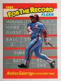 1989 Fleer For The Record #3 Andres Galarraga