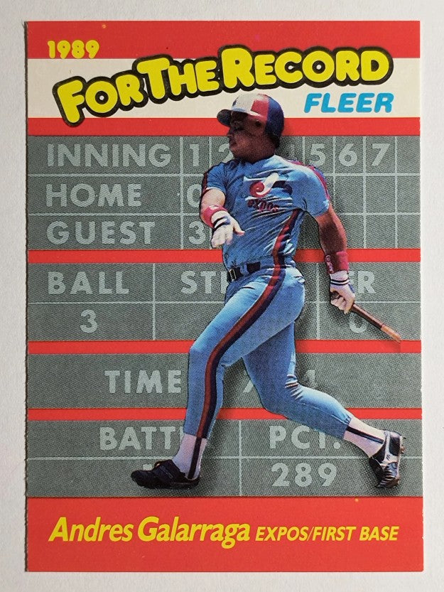 1989 Fleer For The Record #3 Andres Galarraga