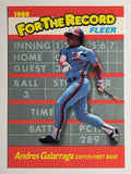 1989 Fleer For The Record #3 Andres Galarraga