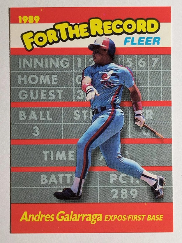 1989 Fleer For The Record #3 Andres Galarraga