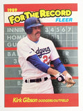 1989 Fleer For The Record #4 Kirk Gibson