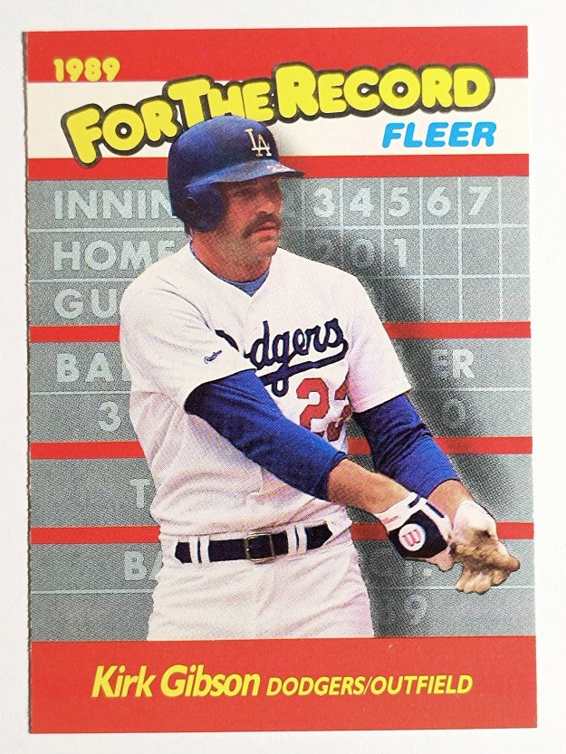 1989 Fleer For The Record #4 Kirk Gibson