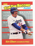 1989 Fleer For The Record #4 Kirk Gibson