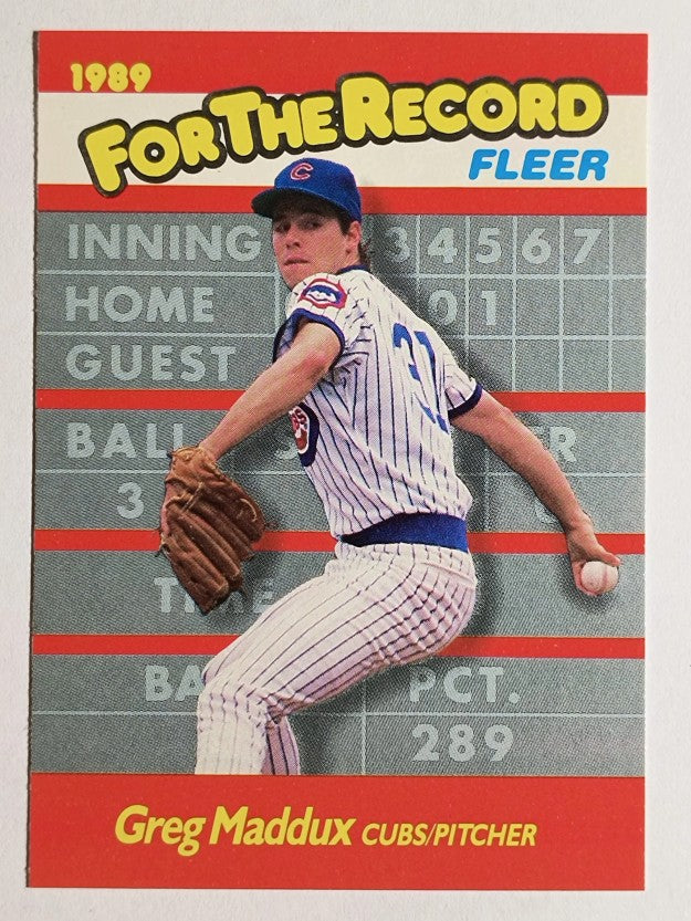 1989 Fleer For The Record #5 Greg Maddux