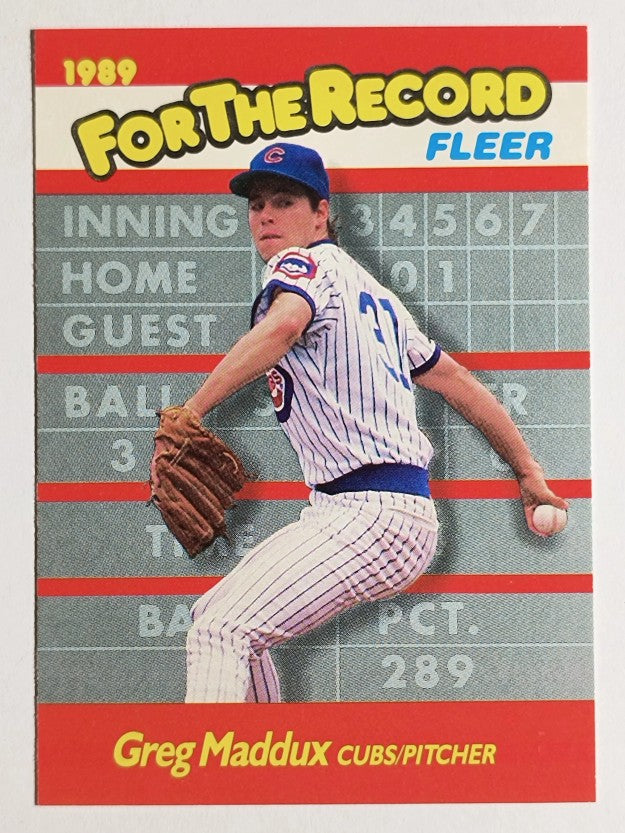 1989 Fleer For The Record #5 Greg Maddux