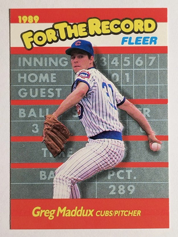1989 Fleer For The Record #5 Greg Maddux