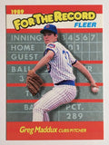 1989 Fleer For The Record #5 Greg Maddux