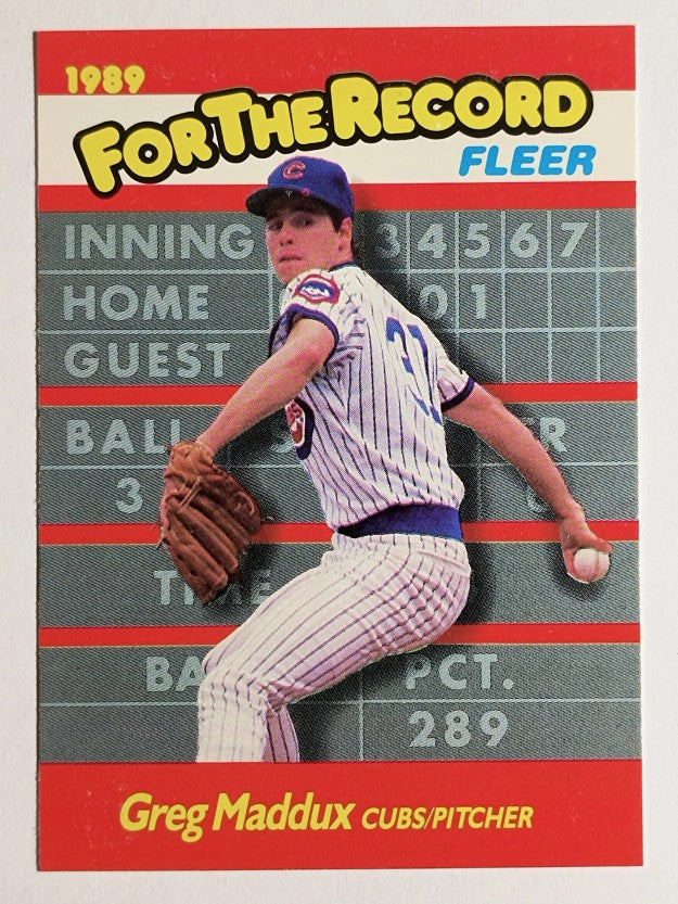 1989 Fleer For The Record #5 Greg Maddux