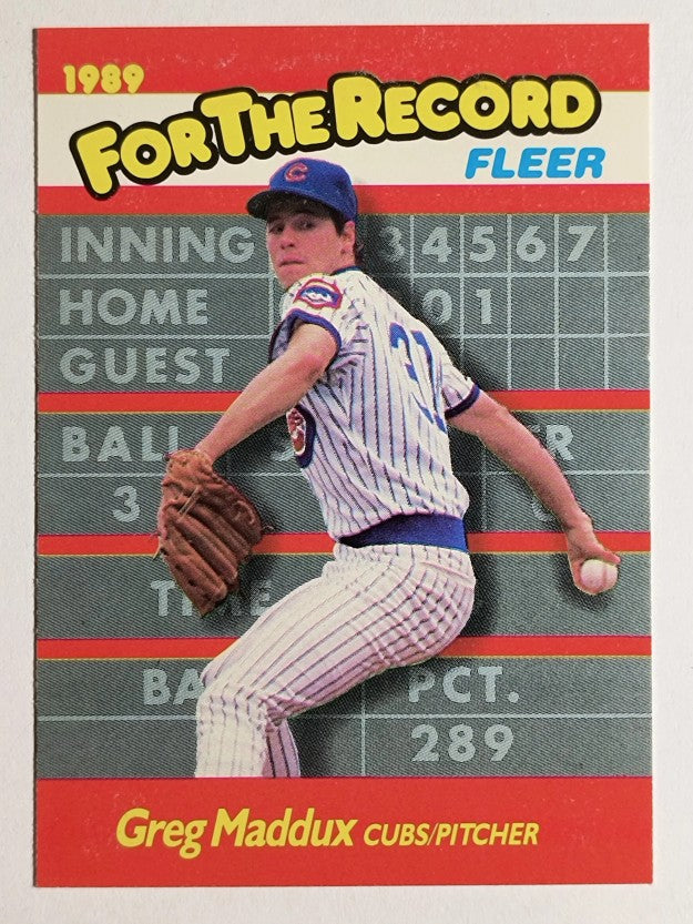 1989 Fleer For The Record #5 Greg Maddux (EXMT)