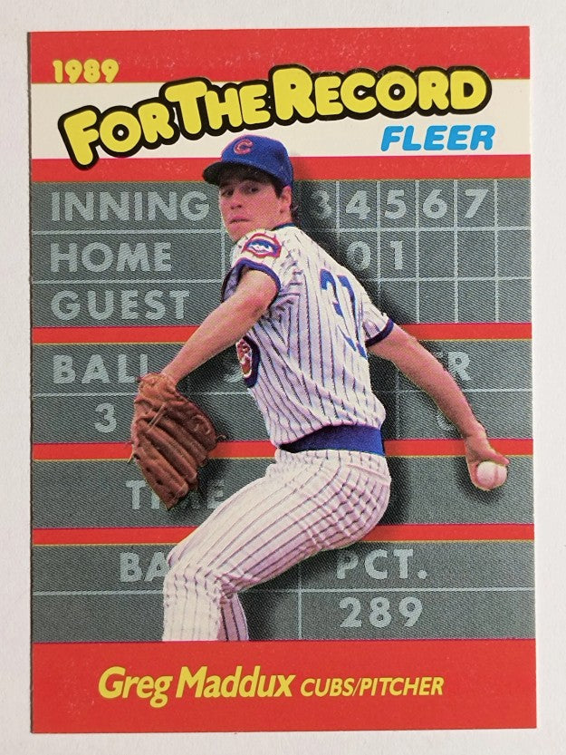 1989 Fleer For The Record #5 Greg Maddux (NM)