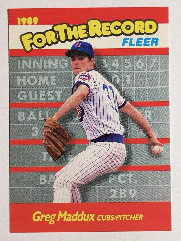 1989 Fleer For The Record #5 Greg Maddux