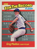 1989 Fleer For The Record #5 Greg Maddux (NM)