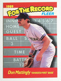 1989 Fleer For The Record #6 Don Mattingly