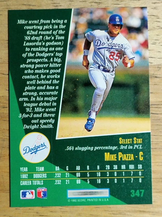 1993 Select #347 Mike Piazza