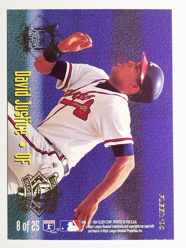 1995 Fleer All-Stars #8 Kirby Puckett/David Justice