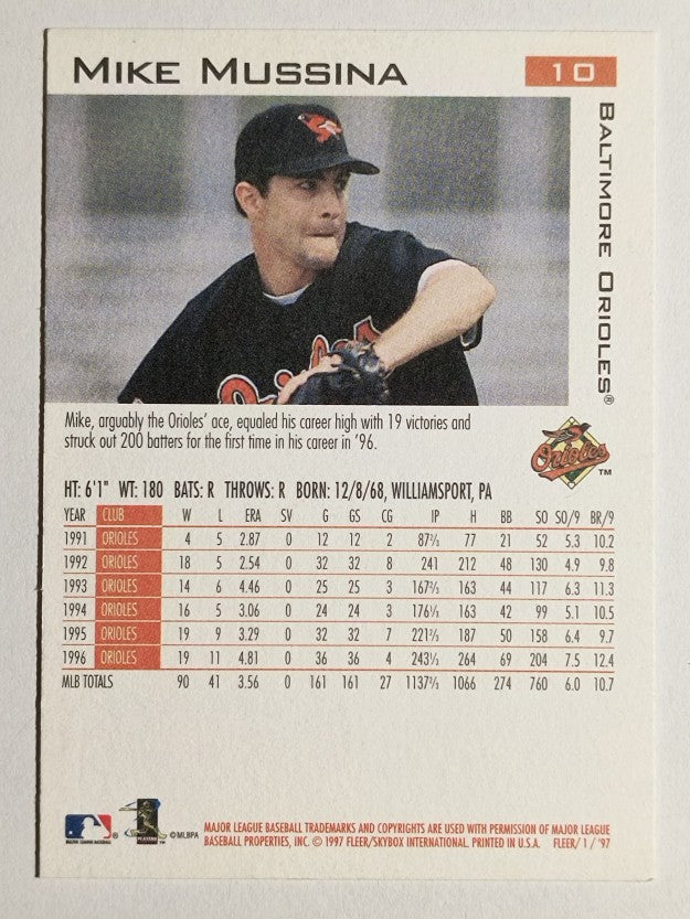 1997 Fleer #10 Mike Mussina