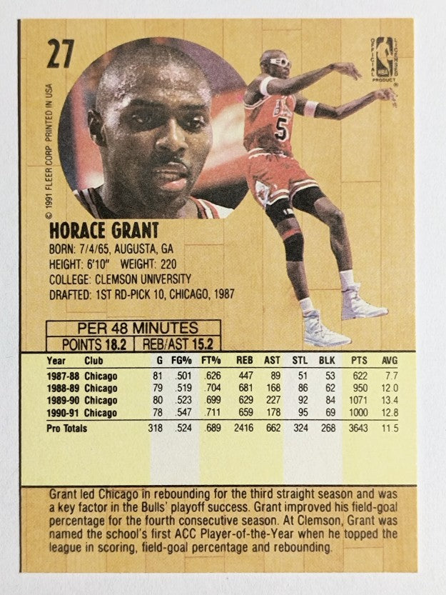 1991-92 Fleer #27 Horace Grant