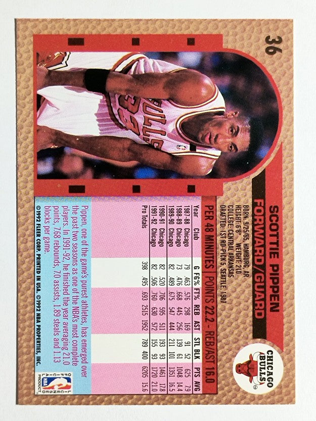 1992-93 Fleer #36 Scottie Pippen