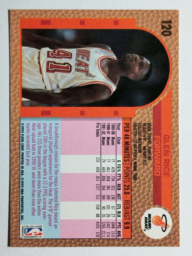 1992-93 Fleer #120 Glen Rice