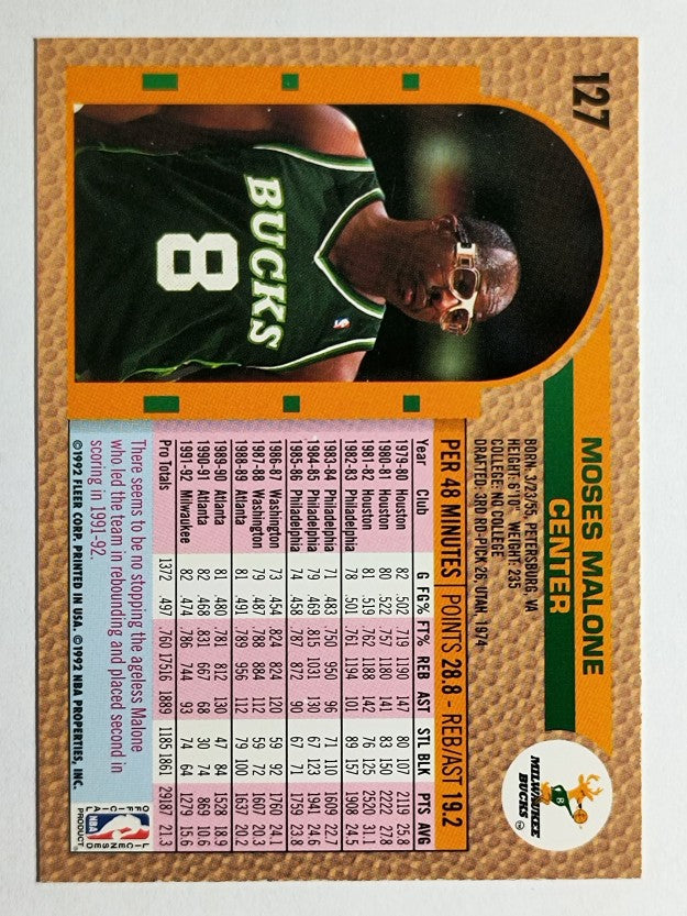 1992-93 Fleer #127 Moses Malone