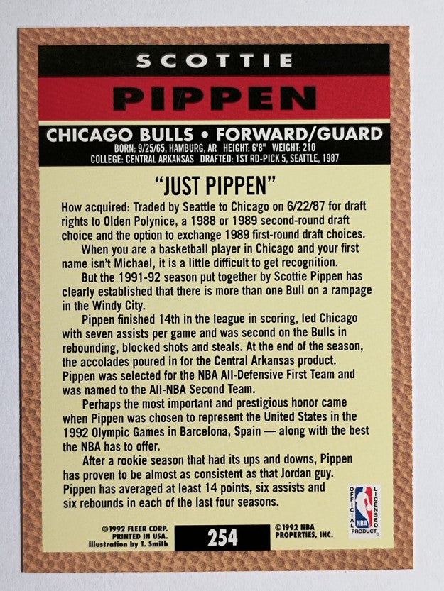 1992-93 Fleer #254 Scottie Pippen PV