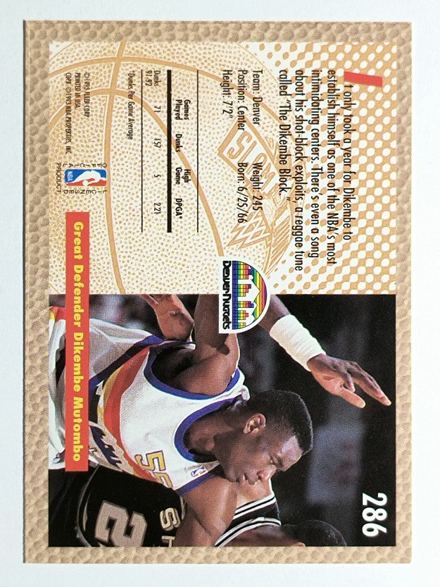 1992-93 Fleer #286 Dikembe Mutombo SD