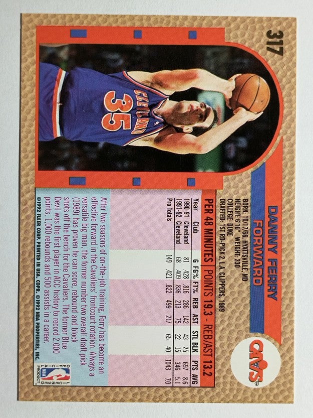 1992-93 Fleer #317 Danny Ferry
