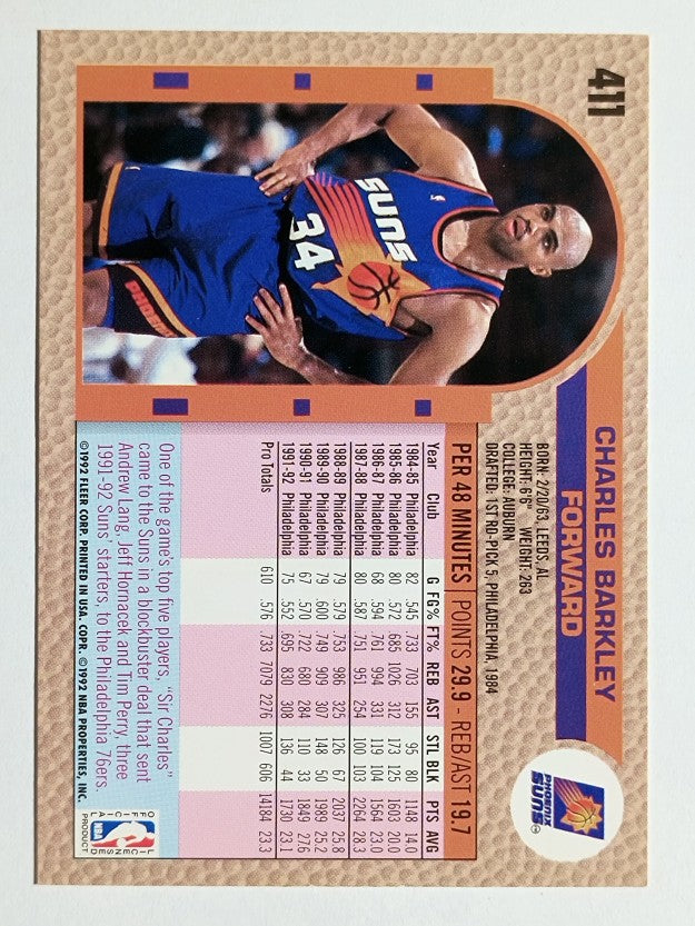 1992-93 Fleer #411 Charles Barkley