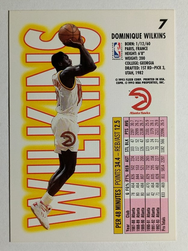 1993-94 Fleer #7 Dominique Wilkins
