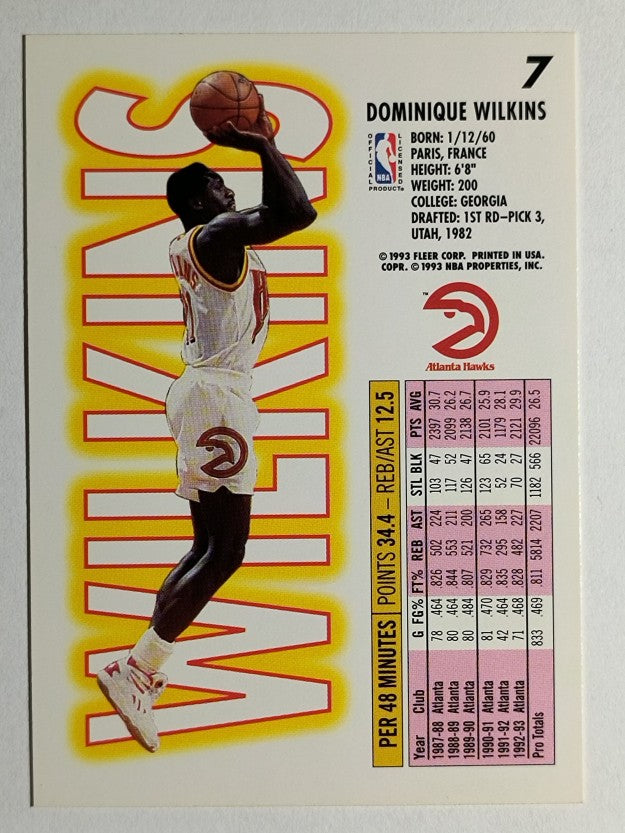 1993-94 Fleer #7 Dominique Wilkins