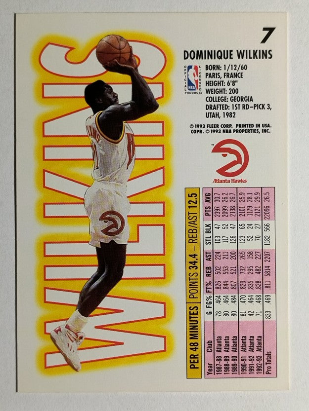 1993-94 Fleer #7 Dominique Wilkins