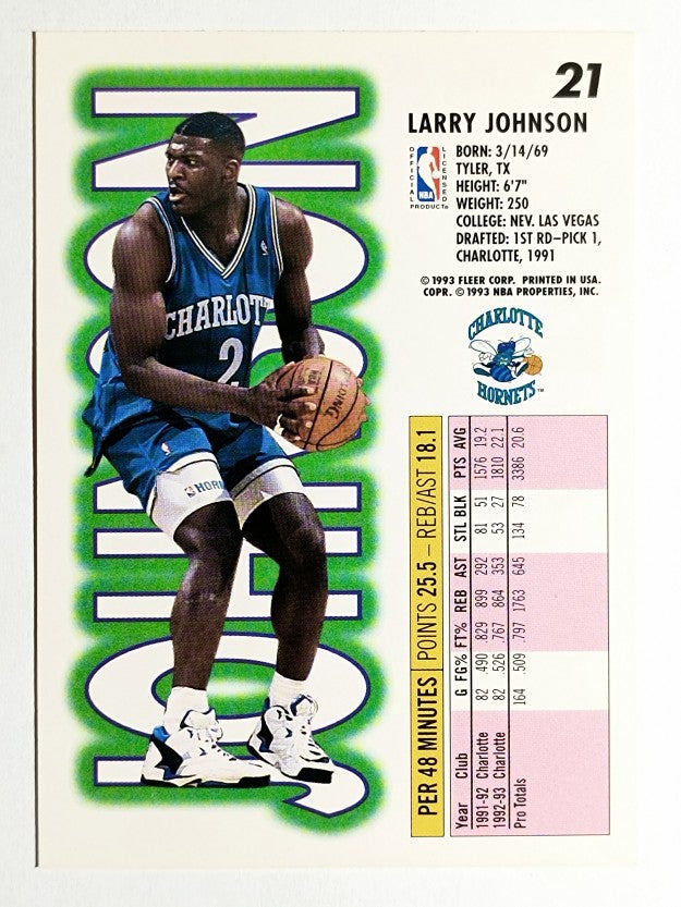 1993-94 Fleer #21 Larry Johnson