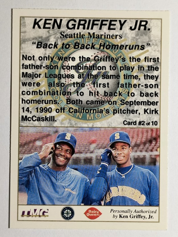 1994 Griffey Dairy Queen #2 Ken Griffey Jr./Back to Back Home Runs