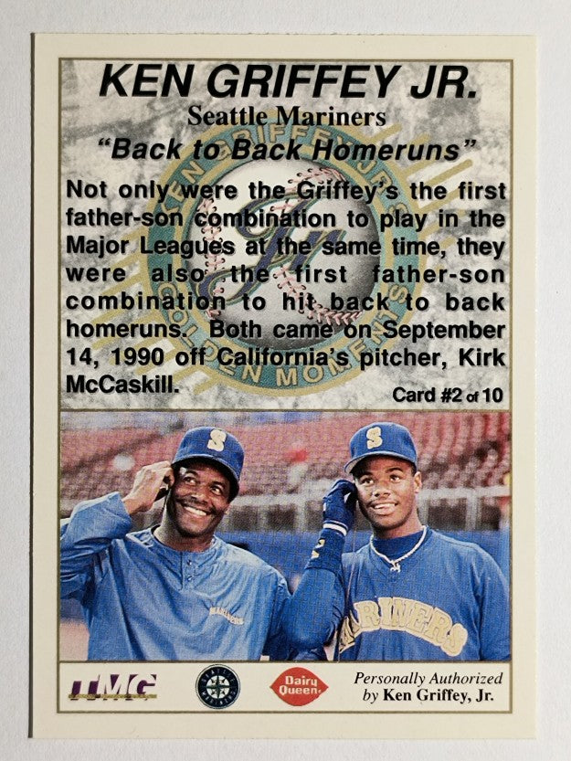 1994 Griffey Dairy Queen #2 Ken Griffey Jr./Back to Back Home Runs