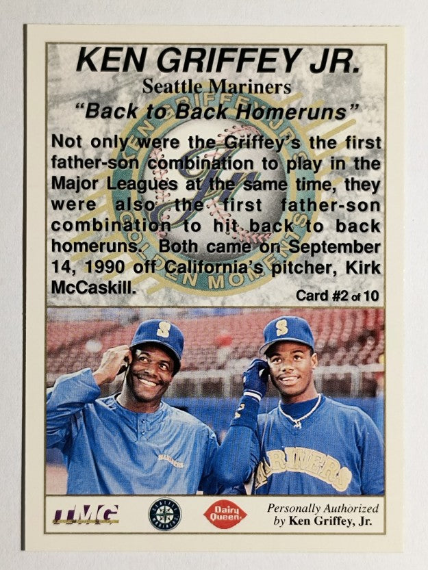 1994 Griffey Dairy Queen #2 Ken Griffey Jr./Back to Back Home Runs