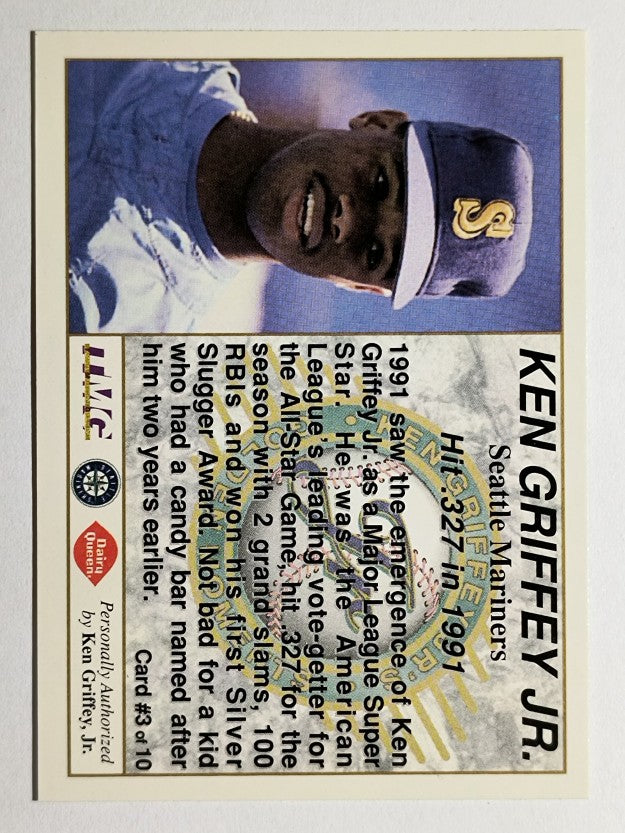1994 Griffey Dairy Queen #3 Ken Griffey Jr./Hit .327 in 1991