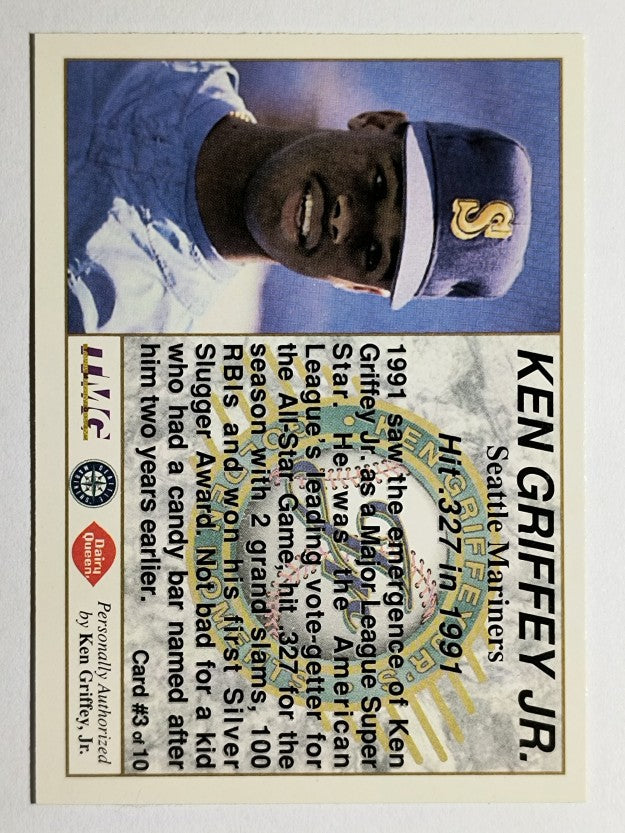 1994 Griffey Dairy Queen #3 Ken Griffey Jr./Hit .327 in 1991