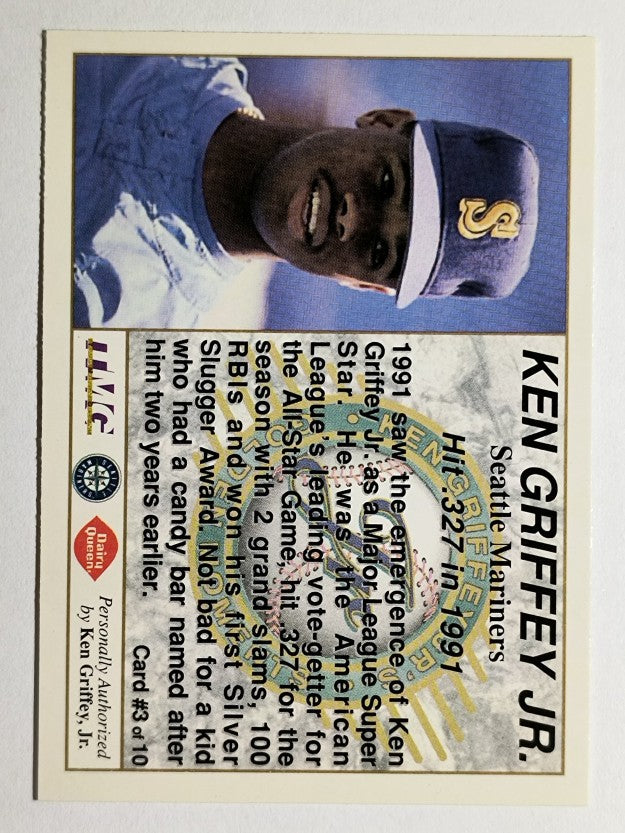 1994 Griffey Dairy Queen #3 Ken Griffey Jr./Hit .327 in 1991