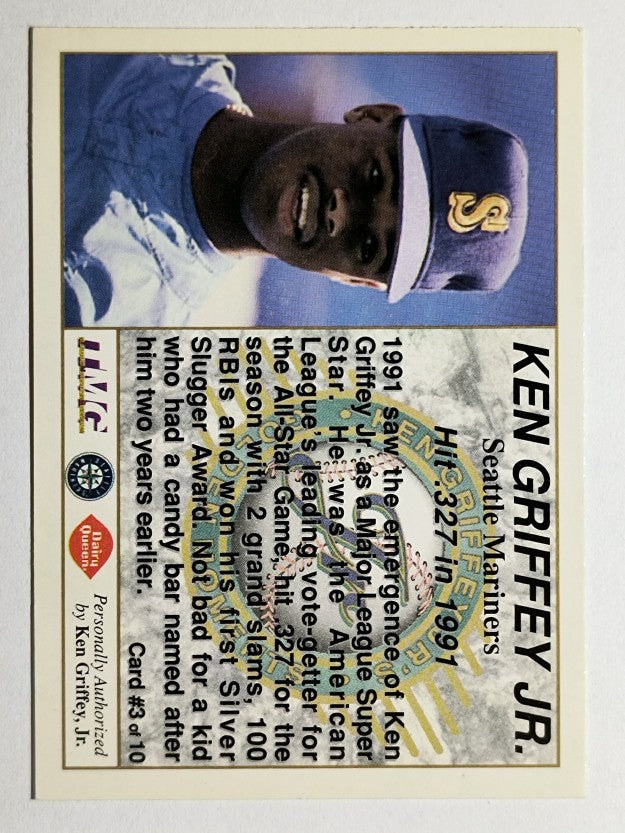 1994 Griffey Dairy Queen #3 Ken Griffey Jr./Hit .327 in 1991 (NM)