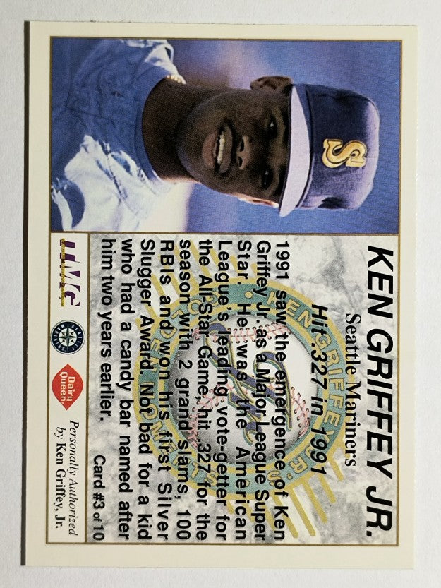 1994 Griffey Dairy Queen #3 Ken Griffey Jr./Hit .327 in 1991
