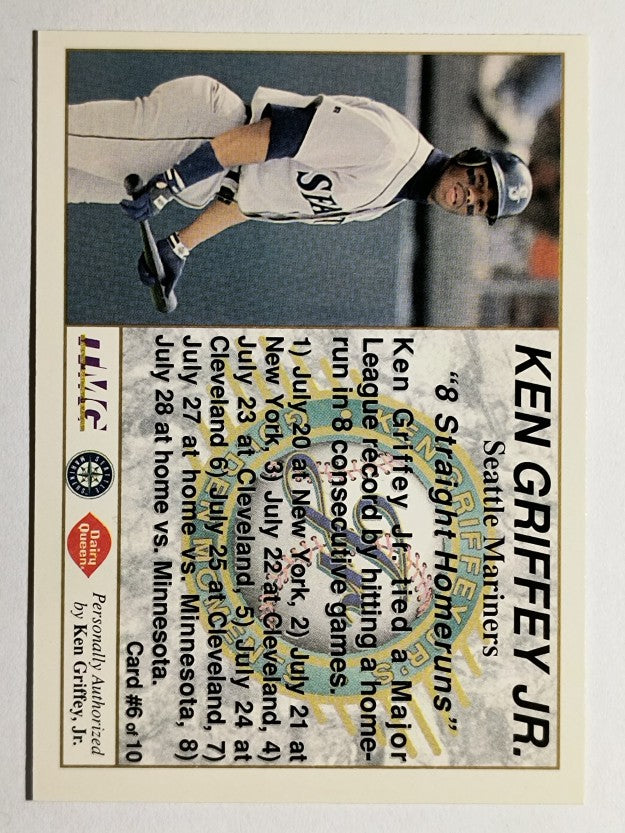1994 Griffey Dairy Queen #6 Ken Griffey Jr./8 Straight Home Runs