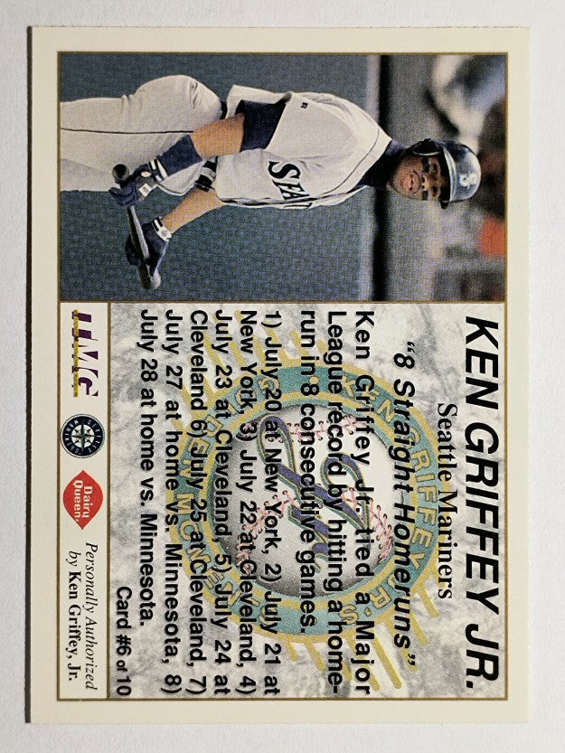 1994 Griffey Dairy Queen #6 Ken Griffey Jr./8 Straight Home Runs