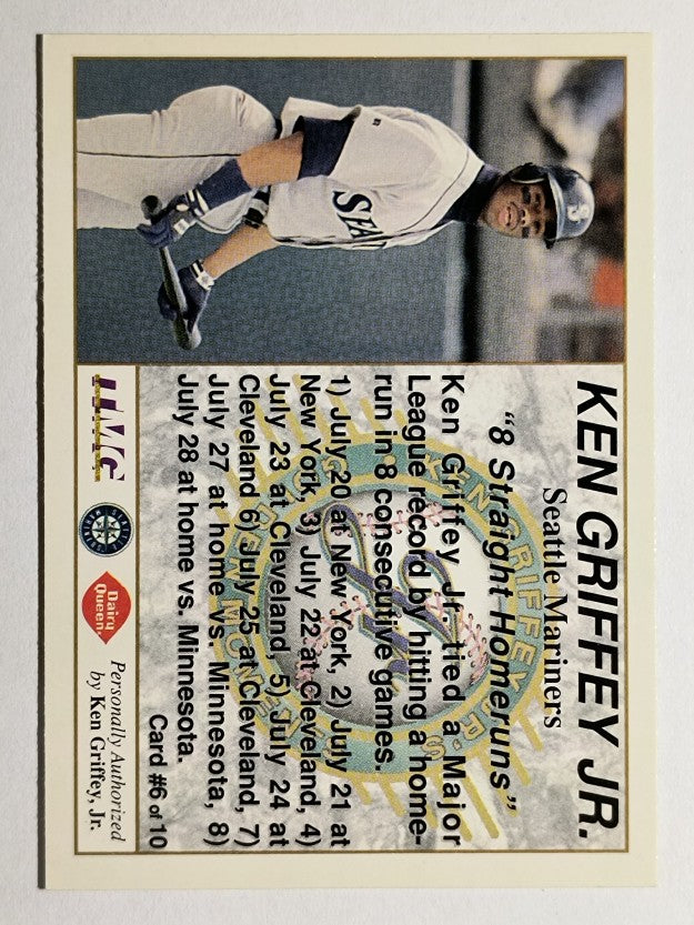 1994 Griffey Dairy Queen #6 Ken Griffey Jr./8 Straight Home Runs
