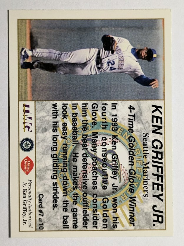 1994 Griffey Dairy Queen #7 Ken Griffey Jr./4-Time Gold Glove Winner