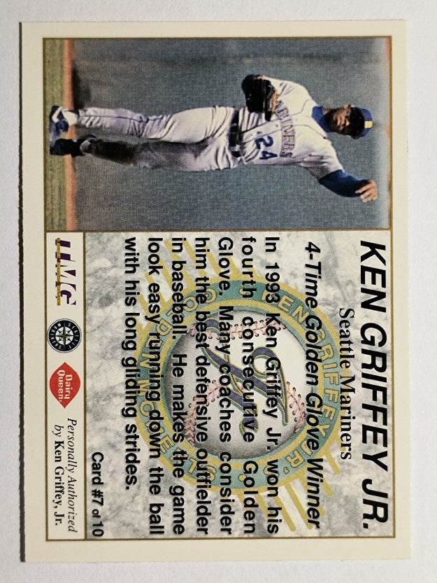 1994 Griffey Dairy Queen #7 Ken Griffey Jr./4-Time Gold Glove Winner